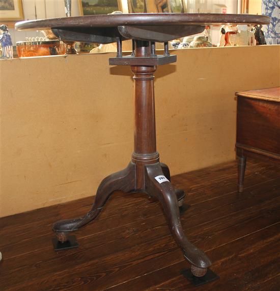 George III mahogany birdcage tripod table(-)